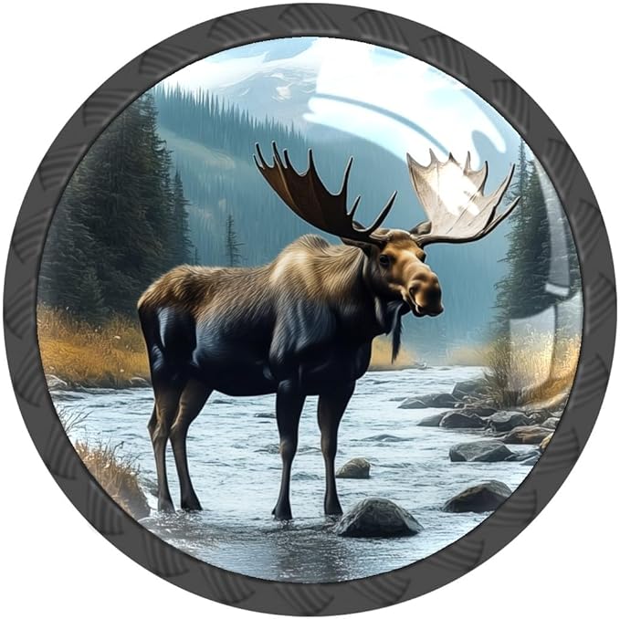 4 Pack Drawer Knobs Pulls Moose River Crystal Glass Round Knobs Pulls Handles for Cabinets Dressers Kitchen Bathroom - Cupboards Wardrobes Hardware Furniture Knobs