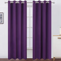 Blackout Curtains 52 x 120 Inch Long Purple Curtains Set of 2 Panels Room by Lemomo