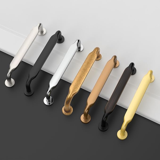 Asidrama 10 Pack 3 Inch(76mm) Champagne Bronze Kitchen Cabinet Handles, Cabinet Pulls Kitchen Cabinet Hardware for Cupboard Drawer Pulls