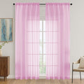 Light Pink Bedroom Curtains 2 Panel Sets 90 Inch Length, 59 Inch Extra Wide by OVZME
