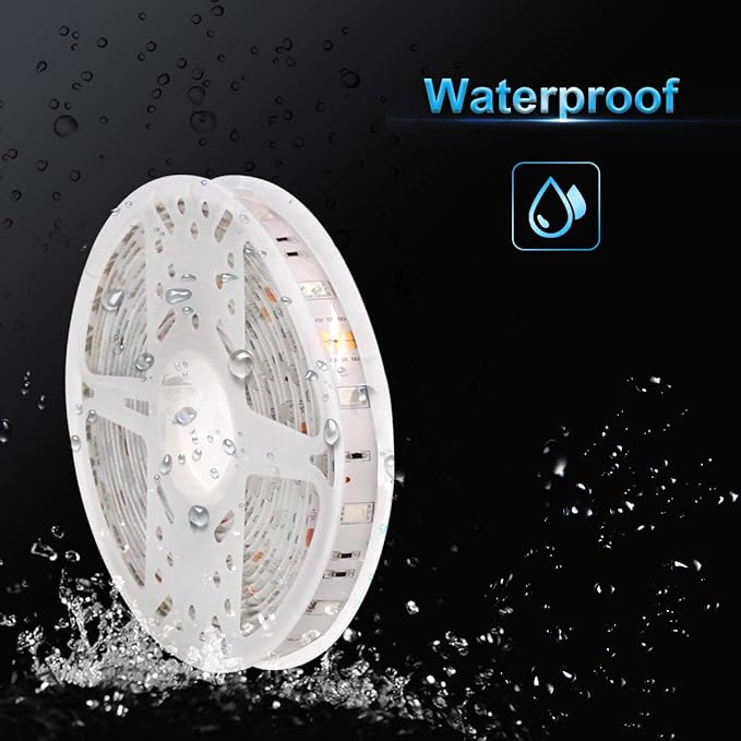 dalattin Waterproof Led Lights Outdoor Led Strip Lights 32.8ft RGB 300 LEDs Color Changing Led Rope Lights with 44 Keys IR Remote, 2 Rolls of 16.4ft