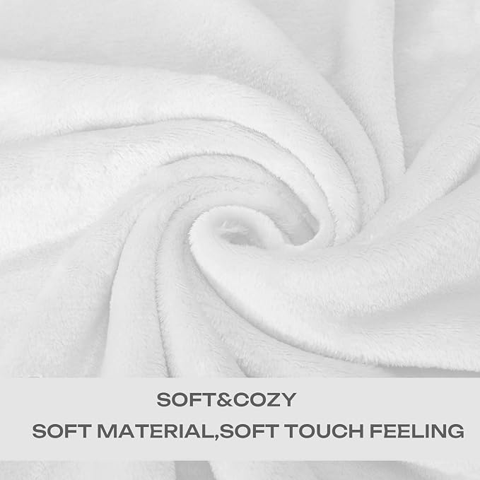 Christmas White Fleece Plush Throw Blanket 50"x60"for Couch Sofa Fuzzy Cozy | - Image 5