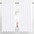 NICETOWN White Curtains, 50% Light Blocking Curtain Panels by NICETOWN
