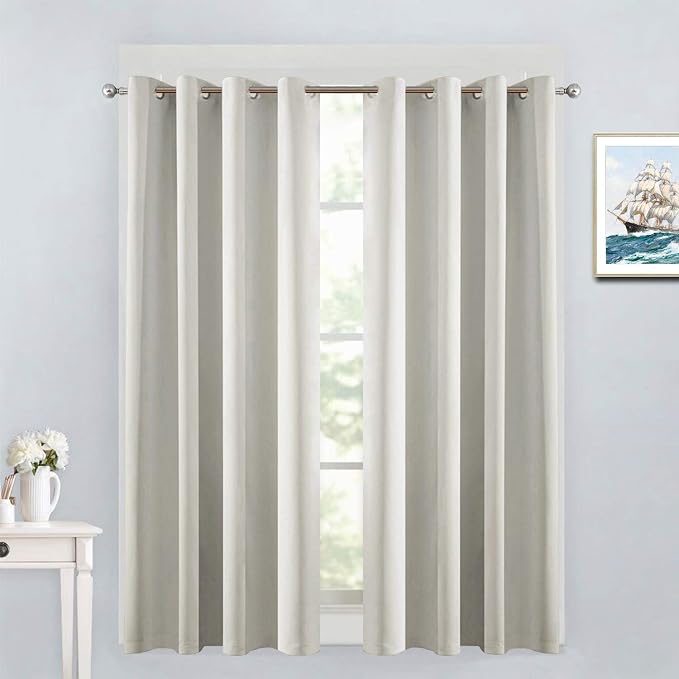 Yakamok Room Darkening Curtains 52x54 inch Length Light Beige-Living Room | 2 by Yakamok