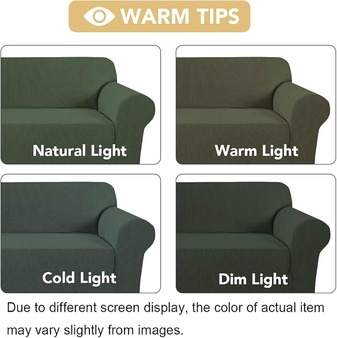 H.VERSAILTEX Stretch Oversized Couch Cover 1 Piece Sofa Slipcovers - Image 3