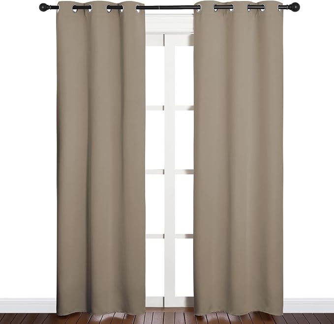 NICETOWN Window Curtain Panels, Thermal Insulated Solid Grommet Blackout - Image 2