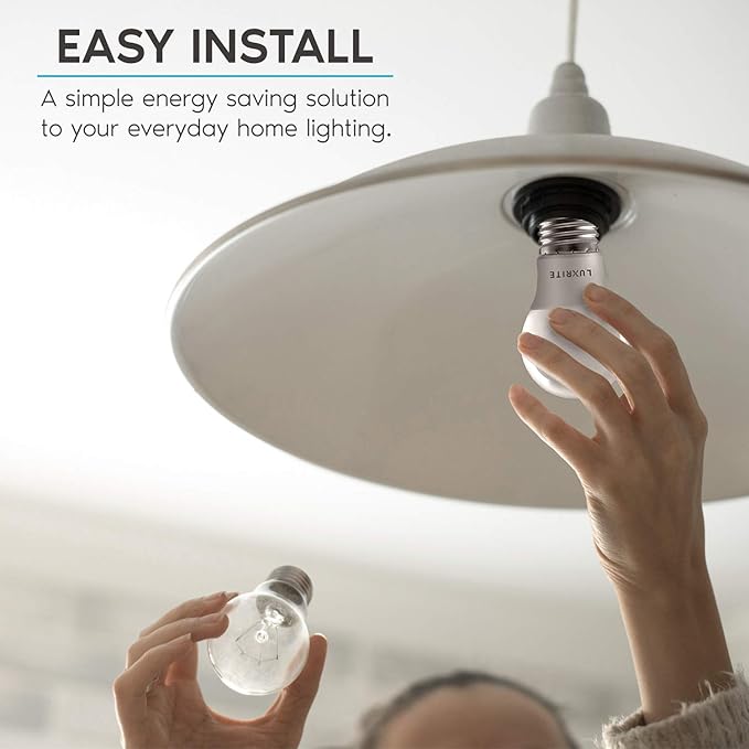 LUXRITE A15 LED Bulb 40W Equivalent, 7W, 3000K (Soft White), 600 Lumens, Enclosed Fixture Rated, Dimmable Ceiling Fan Light Bulbs, E26 Medium Base, UL Listed - Indoor and Outdoor (16 Pack)