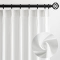 Topfinel White Pinch Pleat Linen Curtains by Topfinel