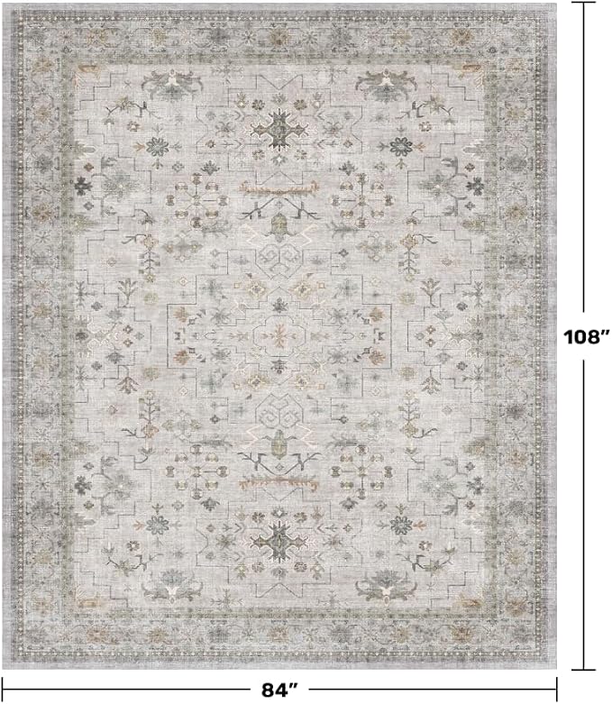 Vintage Boho Living Room Rug 7x9 - Image 2