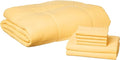 Sweet Home Collection 7 Piece Comforter Set Bag Solid Color All Season Soft Down Alternative Blanket & Luxurious Microfiber Bed Sheets, Yellow, Full