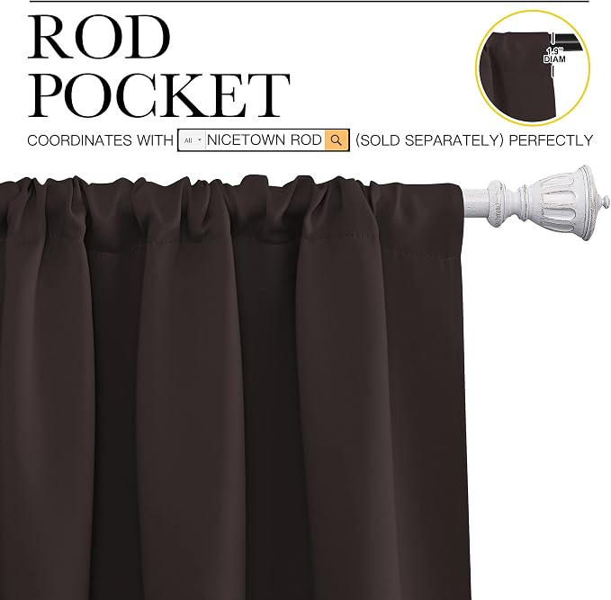 NICETOWN Bedroom Curtains Thermal Insulated, Noise Reducing Curtains & Drapes - Image 3