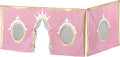 Max & Lily Underbed Curtain for Low Bunk Bed/Low Loft Bed, Princess Play Curtain for Kids, Cotton Privacy Curtain for Bottom Bunk, 2 Panel Curtain Set, Light Pink/Gold