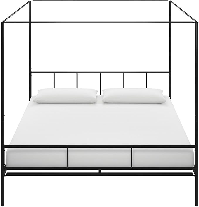 Novogratz Marion Canopy Bed, King, Black