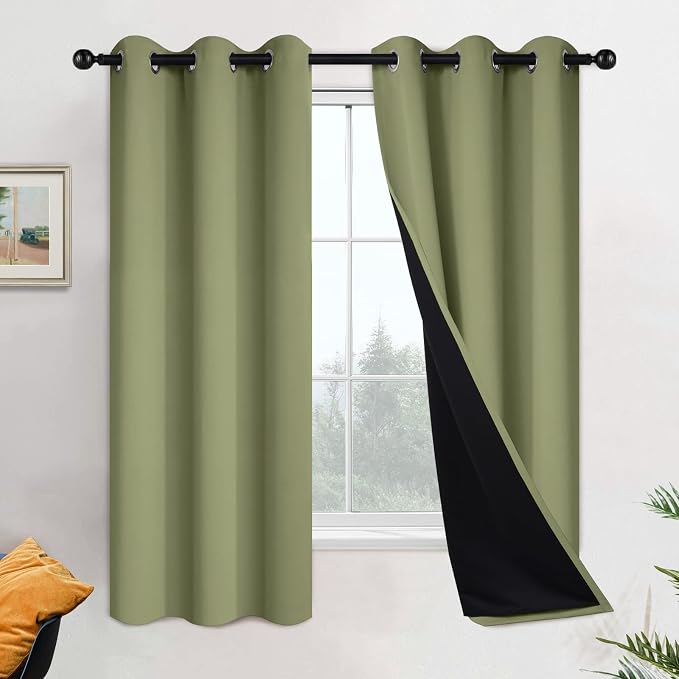 Yakamok Sage Blackout Curtains 63 Inches Long by Yakamok