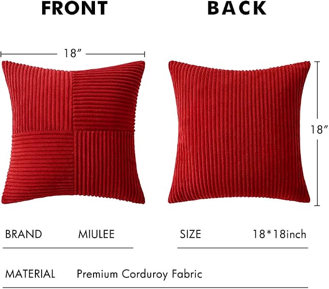 MIULEE Christmas Red Decorative Throw Pillow Covers - Image 6