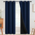 SimpleHome Navy Blue 100% Blackout Curtains Room Darkening Living Room 84 | by SimpleHome