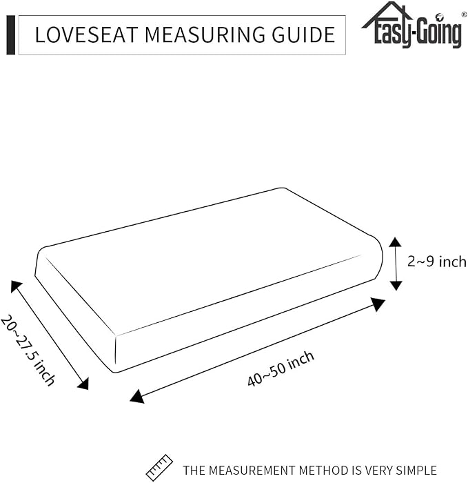 Easy-Going Stretch 1 Piece Loveseat Couch Cushion Cover - Image 4