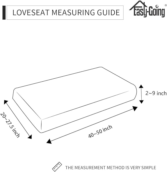 Easy-Going Stretch 1 Piece Loveseat Couch Cushion Cover - Image 5