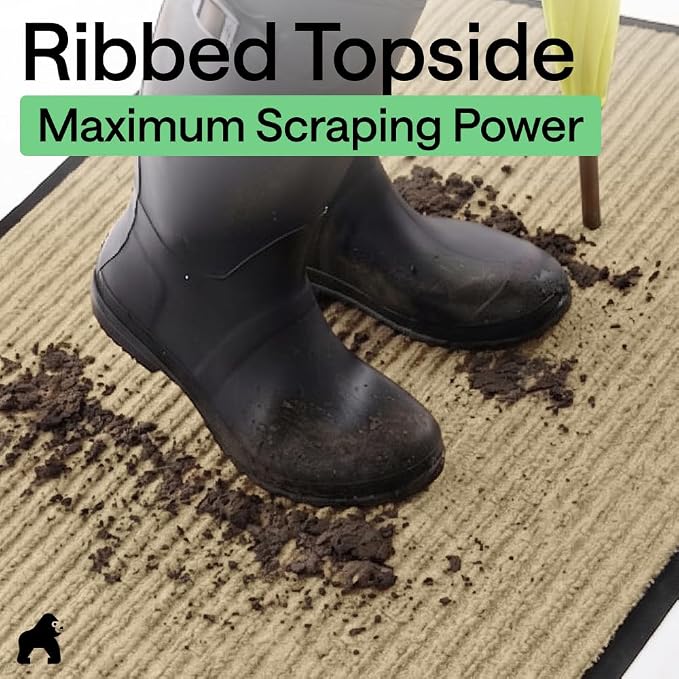 GORILLA GRIP Waterproof Traffic Guard Door Mat, Indoor and Outdoor Heavy Duty - Image 4