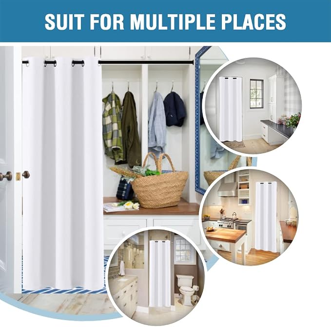 H.VERSAILTEX Doorway Curtain Blackout Closet Door Curtain Room Divider Window - Image 5
