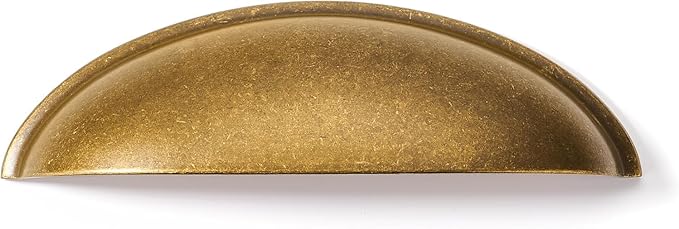khtumeware 10 Pack 5" Antique Brass Drawer Pulls Cabinet Cup Pulls Vintage Kitchen Hardware Cabinet Handles Drawer Handles Knobs 5 inch Hole Center