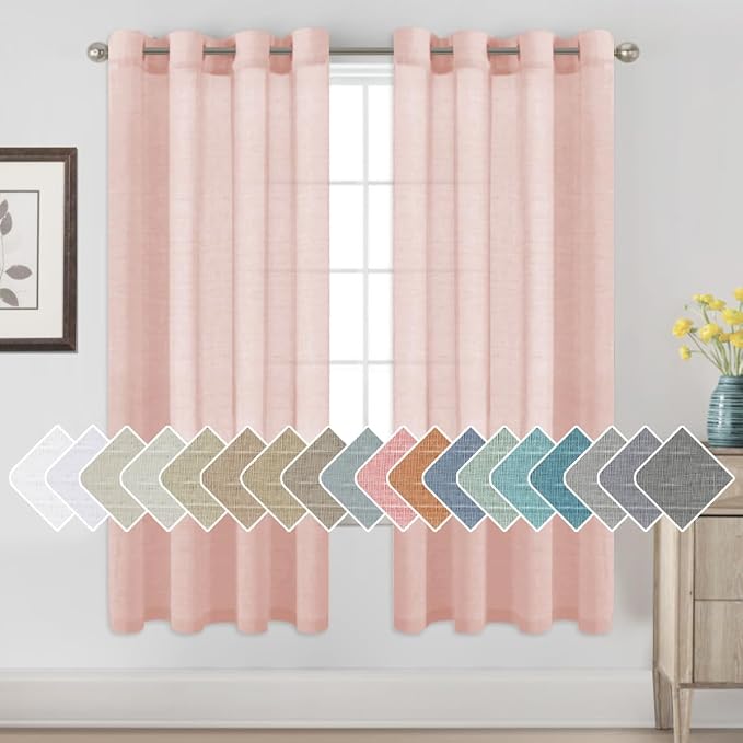 H.VERSAILTEX Linen Curtains Natural Blended Curtain Panels by HVERSAILTEX