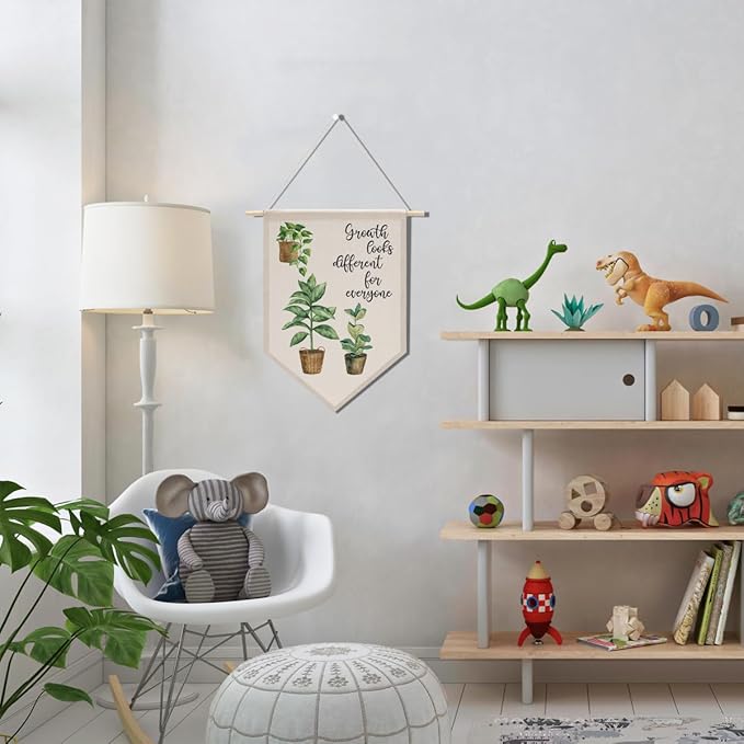 Mental Health Decor High School Classroom Decor Canvas Hanging Pennant Flag Banner Wall Sign Decor for Bedroom Classroom Playroom Game Room Front Door