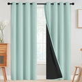 SimpleHome Aqua 100% Blackout Curtains Room Darkening Living Room 90 Inch | by SimpleHome