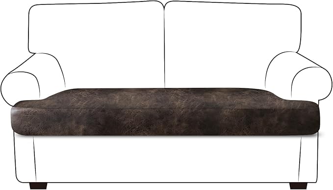 ANARACHON Leather Look Couch Cushion Covers Sofa Seat Slipcovers Sets Couches by ANARACHON