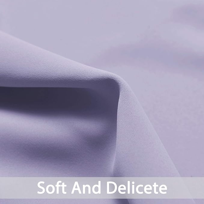Yakamok Room Darkening Curtains 52x54 inch Length Lilac-Living Room | 2 panels - Image 4