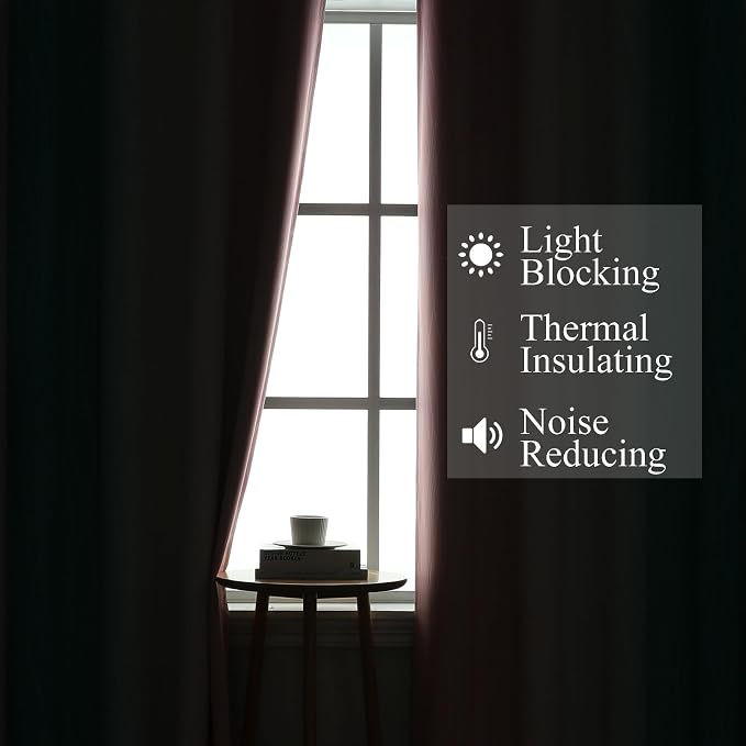 Pink and Teal Ombre Blackout Curtains - Image 3