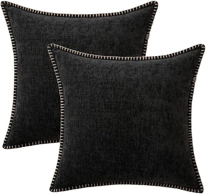 MIULEE Decorative Couch Throw Pillow Covers 20x20 Inch Black 2 Pack | Halloween - Image 6