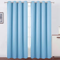 Blackout Curtains 52 x 120 Inch Long Sky Blue Curtains Set of 2 Panels Room by Lemomo