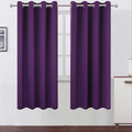 Blackout Curtains 66 x 72 Inch Long Purple Curtains Set of 2 Panels Room by Lemomo