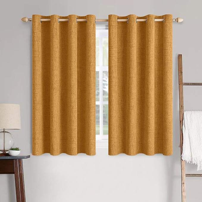 MIULEE 100% Blackout Linen Curtains by MIULEE