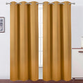 Mustard Yellow Thermal Blackout Curtains/38 x 84 Inch/Set of 2 Panels Room by Lemomo