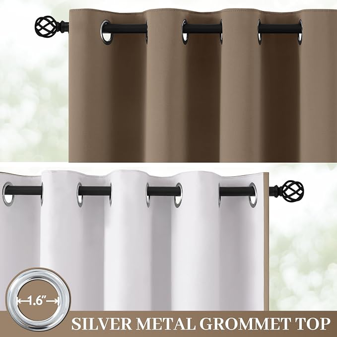 Yakamok Khaki Blackout Curtains 84 Inches Long - Image 2