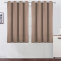 Blackout Curtains 66 x 54 Inch Long Cappuccino Curtains Set of 2 Panels Room by Lemomo