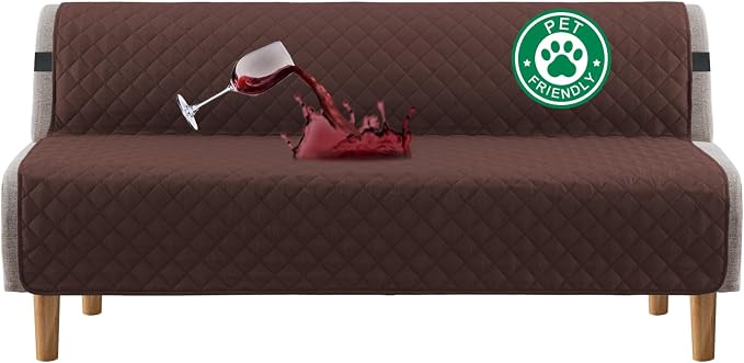 Turquoize 100% Waterproof Futon Cover Futon Slipcover Washable Armless Sofa Bed by Turquoize