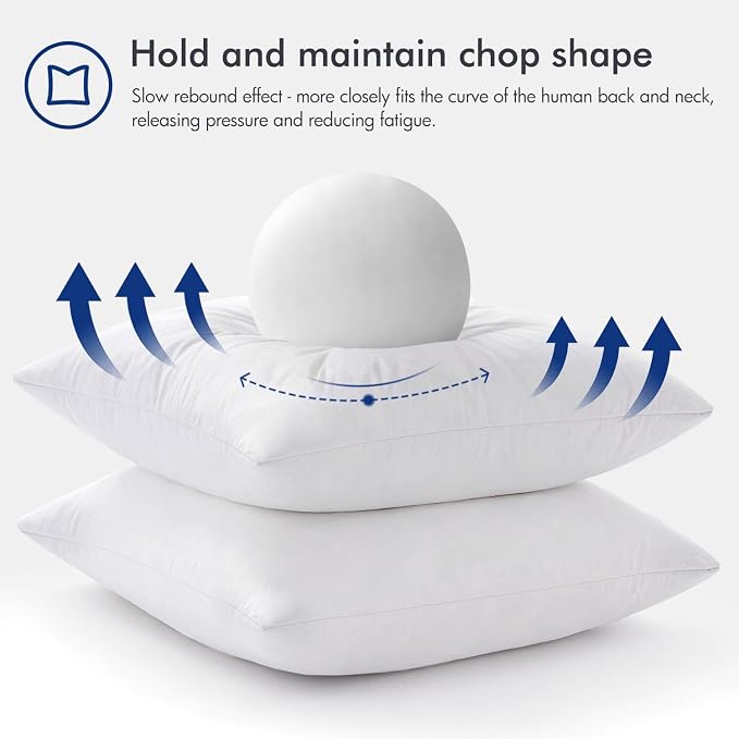 MIULEE 24x24 Euro Pillow Inserts, Double-Layer Down-Proof Cotton Cover - Image 5