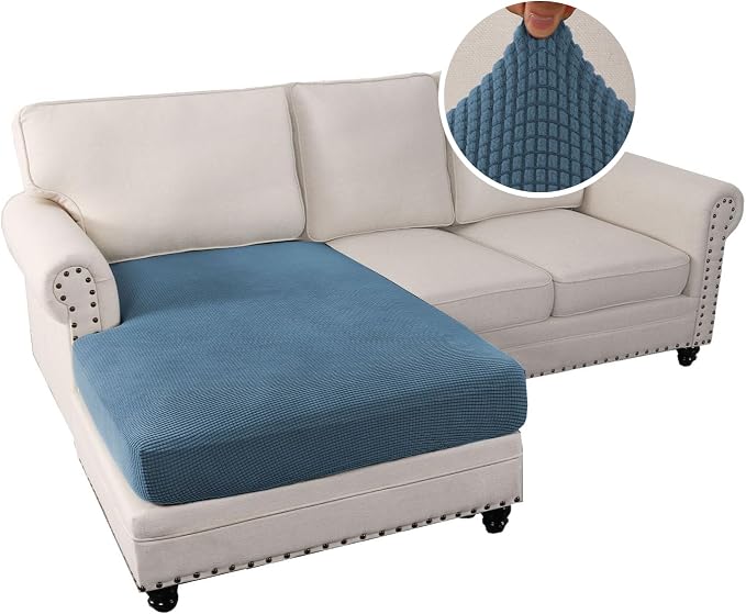 H.VERSAILTEX Sectional Couch Covers 1 Piece Chaise Slipcover L Shape Separate - Image 2
