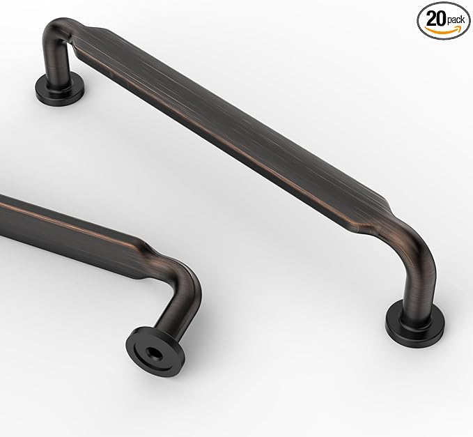 Asidrama 20 Pack 5 Inch(128mm) Oil Rubbed Bronze Kitchen Cabinet Handles, Cabinet Pulls Kitchen Cabinet Hardware for Cupboard Drawer Pulls