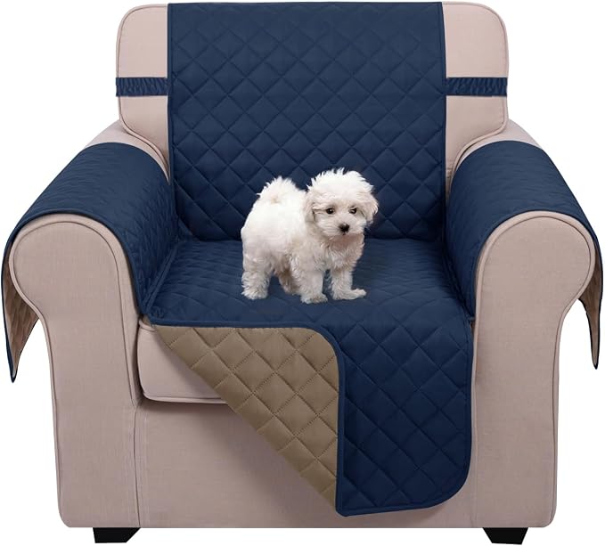 U-NICE HOME Reversible Recliner Chair Covers, Pet Friendly, Elastic Straps by U-NICEHOME