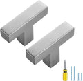 Ravinte 20 Pack Brushed Nickel Kitchen Cabinet Handles Single Hole Cabinet Pulls Square Kitchen Hardware for Cabinet Drawer Pulls Drawer Handles Come with Screwdriver