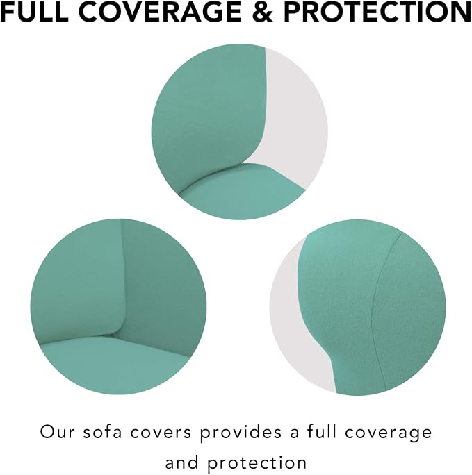 PureFit Stretch Loveseat Covers Fleece Couch Covers - Image 3