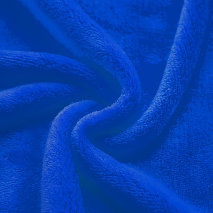 Royal blue Fleece Plush Throw Blanket 50"x70"for Couch Fuzzy Cozy Flannel | - Image 5