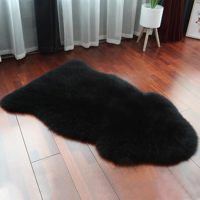 IRIWOOL Premium Genuine Fur Sheepskin Rug Real Australia Sheepskin Natural - Image 2
