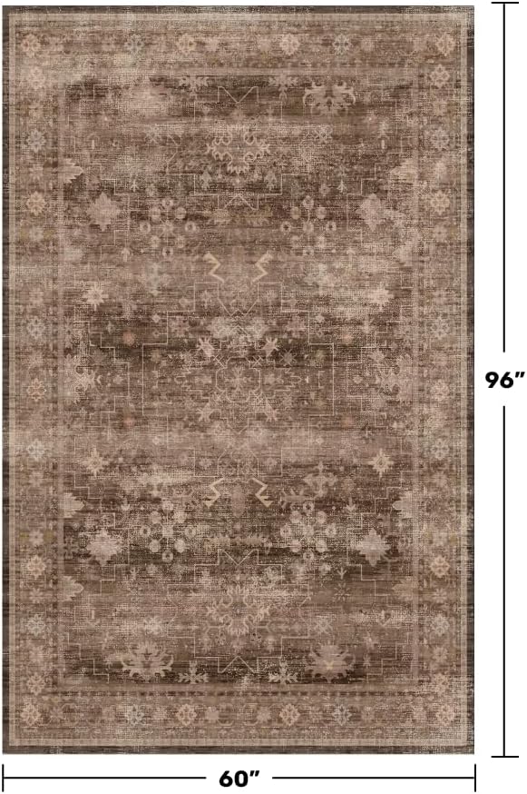 Taupe Brown 5x8 Rug for Living Room - Image 2