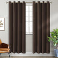 BGment Brown Blackout Curtains 84 Inch Length 2 Panels Set, Grommet Thermal Insulated Room Darkening Curtains for Bedroom, Each 46 x 84 Inch