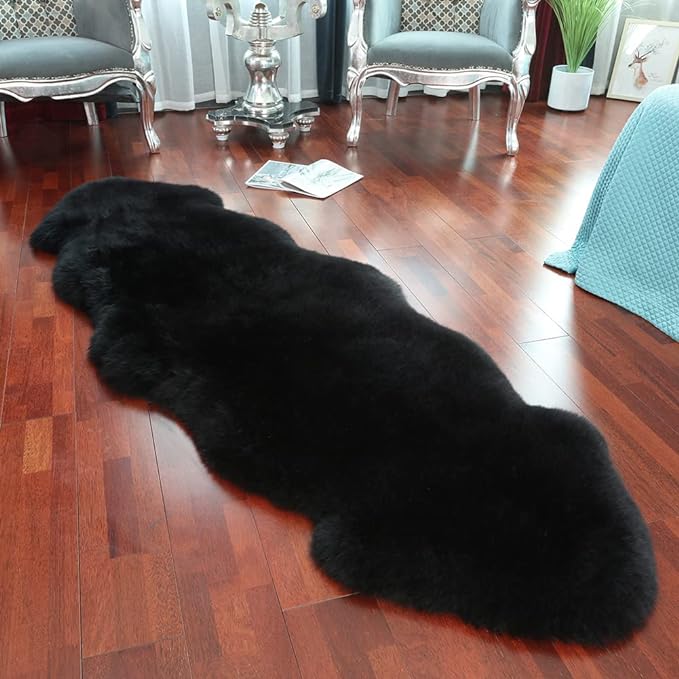LLB Genuine Sheepskin Area Rug Wool Rug Fur Carpet Fluffy Shaggy Fur Rug by LLB